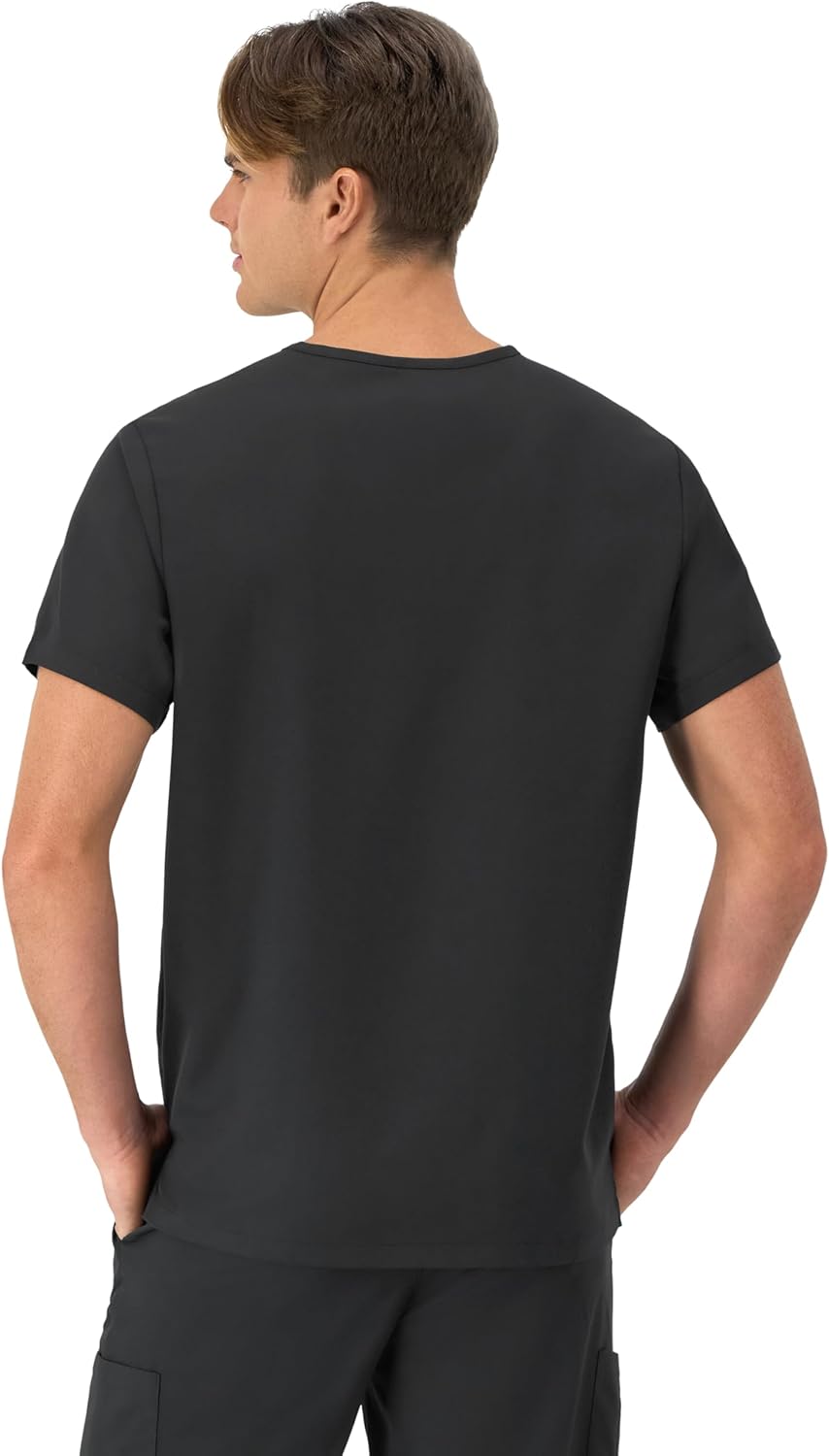 Hanes Mens Scrubs Healthcare Top, Moisture-Wicking Stretch Scrub Shirts for Men, Odor Control - Image 2