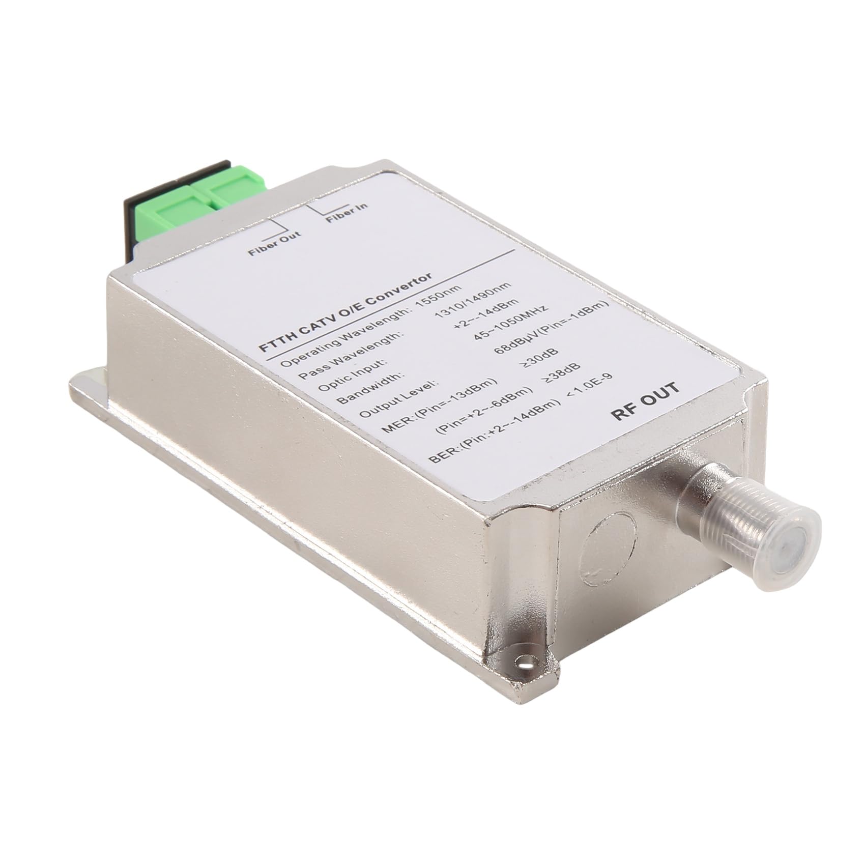 Mini CATV FTTH Receptor Fibra Óptica WDM Nodo Convertidor Triplexer Minimodo Interior AGC 1310nm/1550nm Sin Alimentación