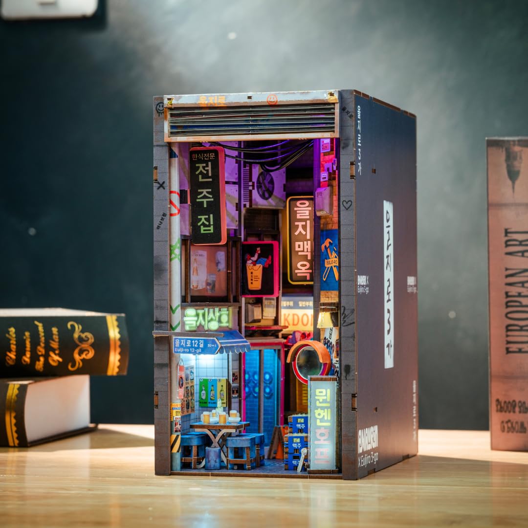 Anavrin Book Nook Kit Seoul Hipjiro DIY 3D Wooden Booknook for
