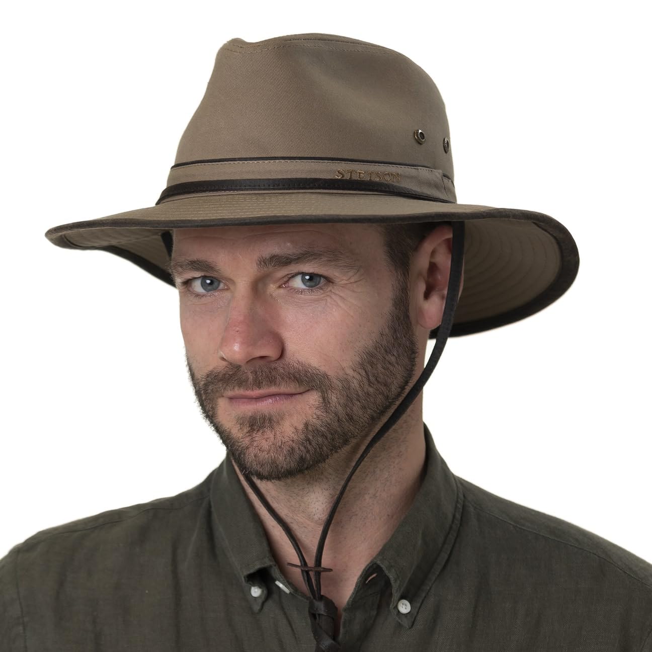Stetson Chapeau en Coton Tarnell Traveller Femme/Homme - Tissu D'Ete pour Homme avec Doublure, jugulaire Printemps-ete Ete