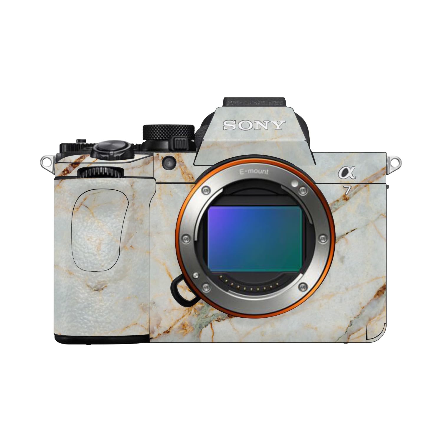 Camera Skin Compatible with Sony Alpha A7 Mark V (2025) - Antique Marble - Premium 3M Vinyl Protective Wrap Decal Cover - Easy to Apply | Crafted in the USA by MightySkins