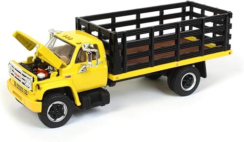 Miniatura 4 de 164 GMC 6500 Camión de Estaca, Amarillo con Estacas Negras, Exclusivo Primer Engranaje, DCP 60-0966