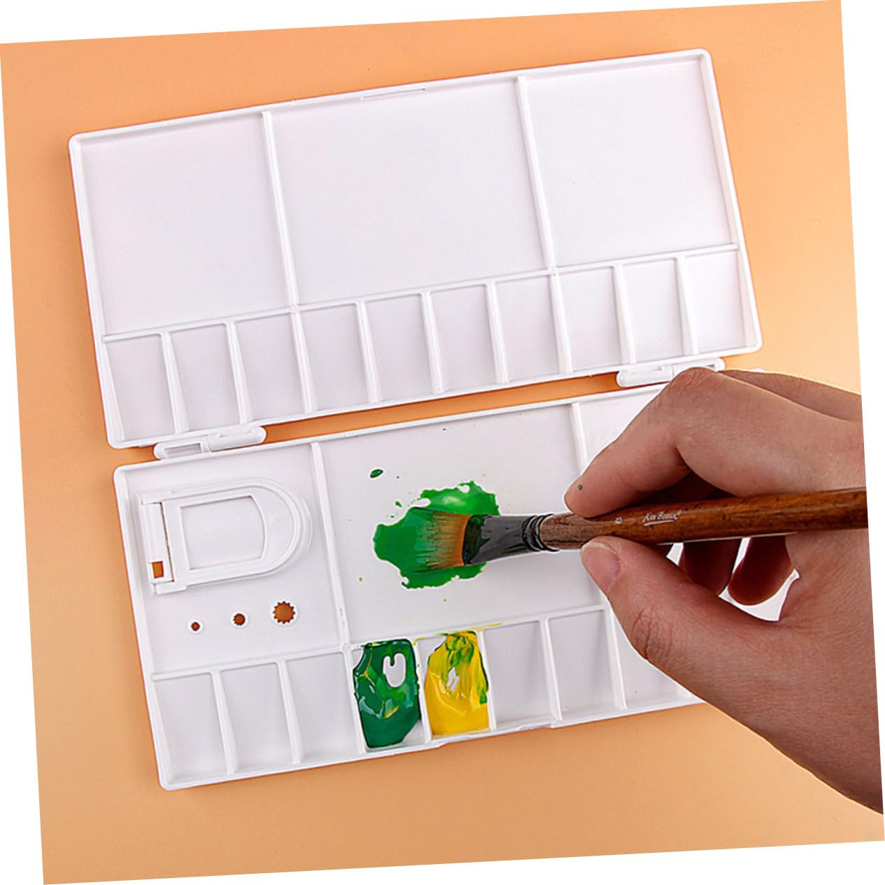 10pièces Boîte à Palette Aquarelle Vide Palette De Mélange Réutilisable pour Peinture Pigments Outil De Peinture Pratique pour Artistes