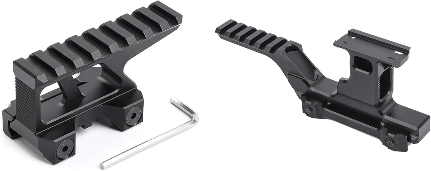 8 Slots Picatinny Riser Mount,1.76" High, +Tactical Group Type Mount Kit Risers Scope Mount for T1 T2 Optic Scope Sights Mount