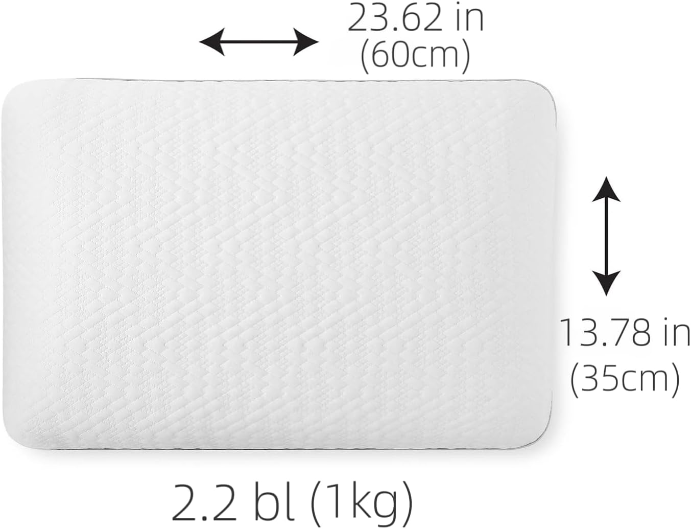 Primium Hotel-Grade Superior Support Ergonomic Memory Foam Pillow Reversible Cooling & Comfort Side Cervical Support for Neck & Back Pain All-Season Machine Washble Cover for Easy Care White Standard
