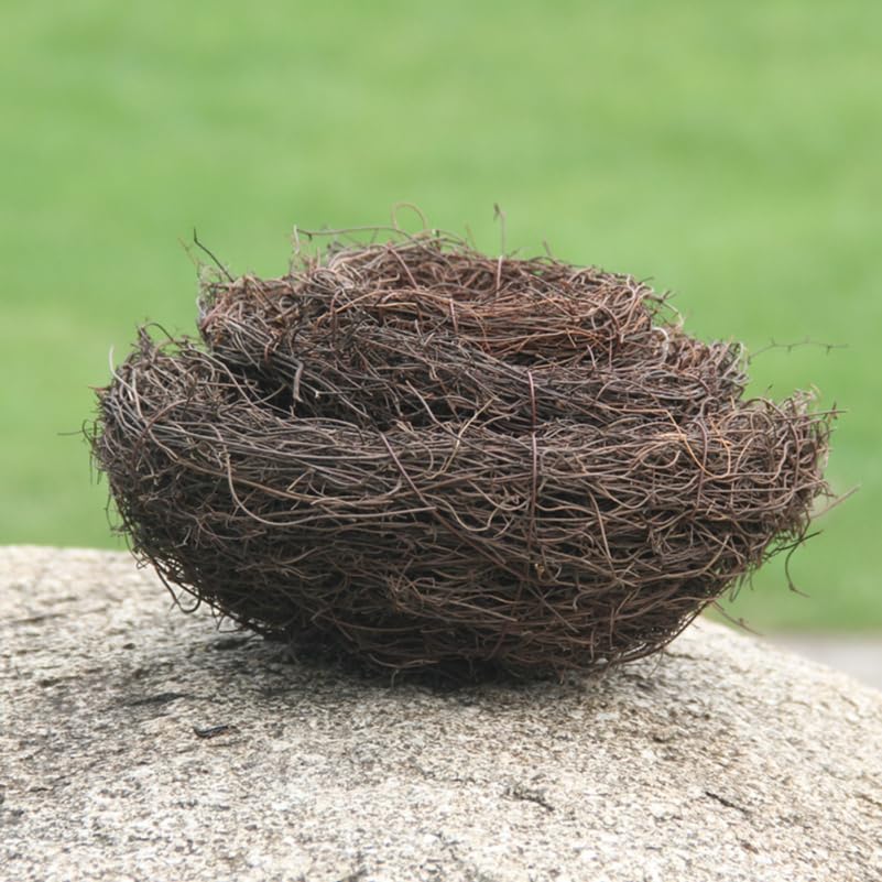 Image of 6-Pack Decorative Bird Nest Ornaments Rattan Bird Nest Decor Craft for Home Garden Cage Accessories Photo Props 4.72 X 4.72 X 1.77 in