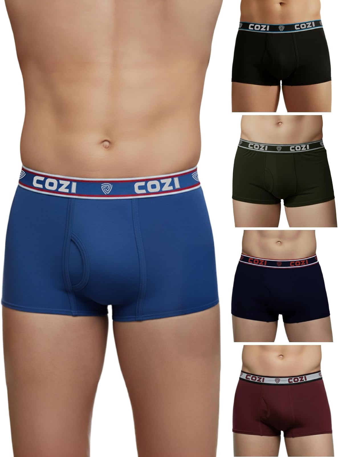 Mens Pure Cotton Solid Mini Trunk | Mini Trunk Underwear for Men | Color and Print May Vary | Pack of 5