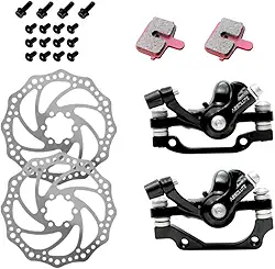 Kit Pinça Freio a Disco Mecânico Absolute Nero 160mm – Com Pastilha Quadrada – Aro 26 a 29