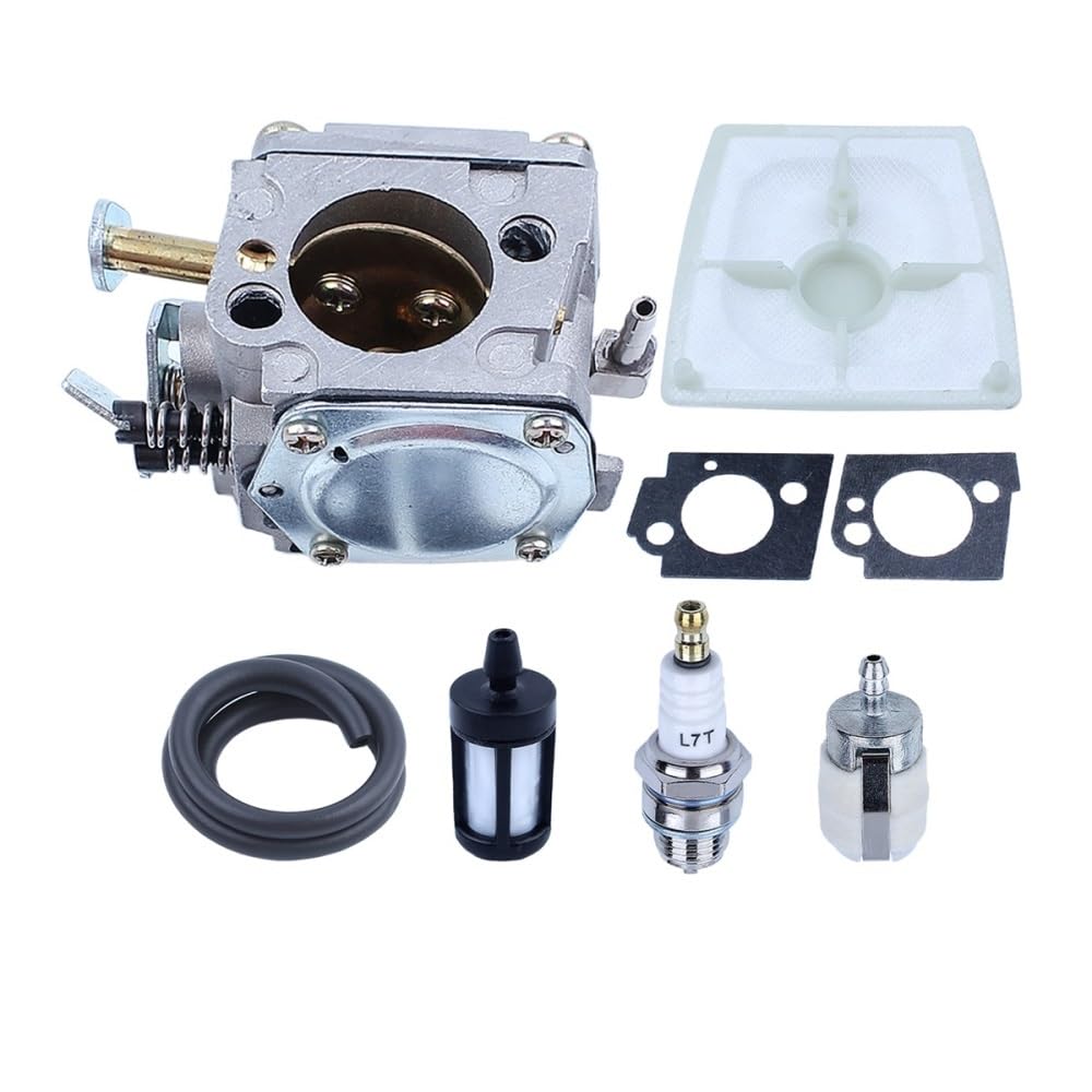 Carburador con Filtro de Combustible y Kit de línea de Combustible. Compatible con STIH 041, 041AV y 041. Compatible con Motosierra de Gasolina Farm Boss 1110-120-0609.