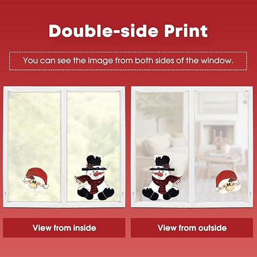 Miniatura 43 de Horaldaily 221 calcomanías de Navidad para ventana, bolas de Navidad, ramas de nieve para el hogar, suministros de fiesta, tienda, ventana