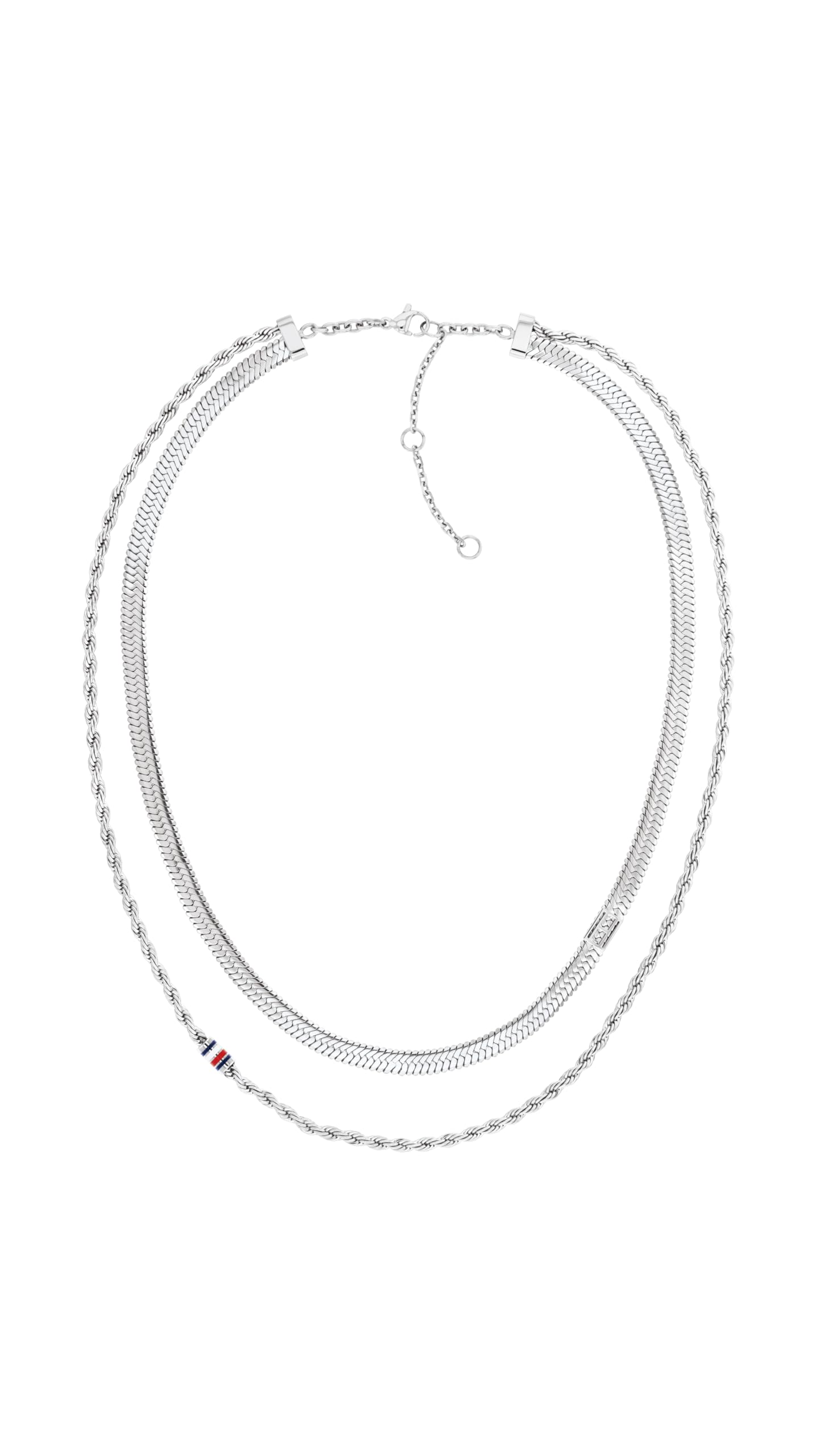 Tommy Hilfiger Jewelry Doppeltes Ketten Halskette für Damen aus Edelstahl – Erhältlich in Silber oder Gold