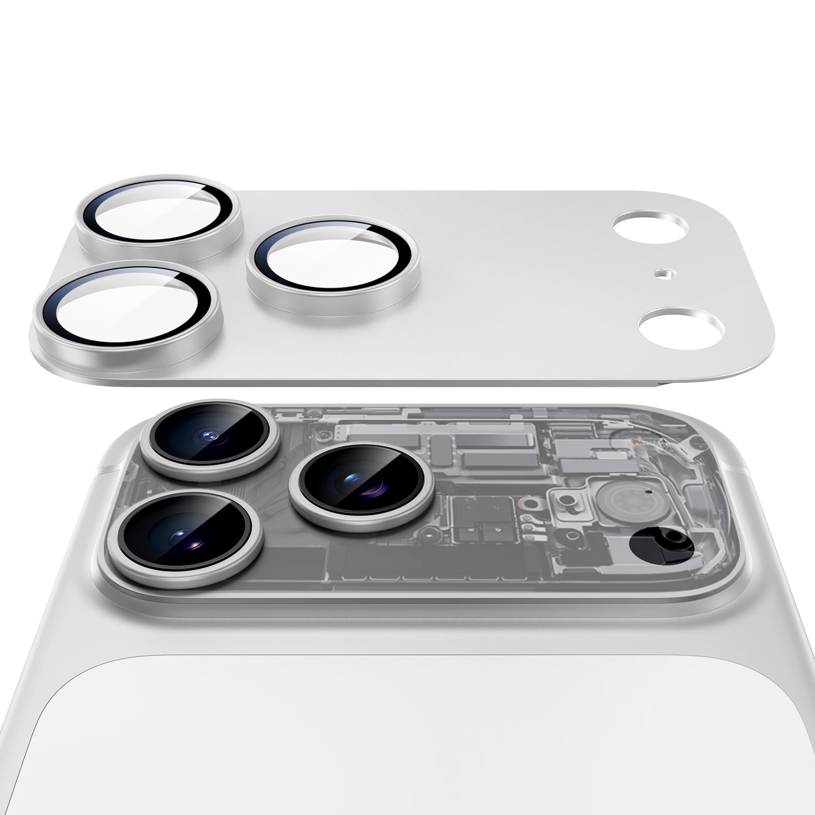 ESR für iPhone 17 Pro Max Kameraschutz, Accessory Glass by Corning™, 2× höhere Kratzfestigkeit, Antireflex-Beschichtung, Vollschutz aus Aluminiumlegierung, Original-Look, 1 Stück,Orange