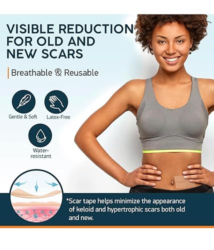 Miniatura 6 de Cinta de silicona para cicatrices, hojas de silicona de grado médico, 1 x 120 pulgadas, paquete de 2  Tratamiento profesional de eliminación de