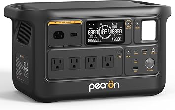 PECRON F1000LFP Power Station, 1500W AC Output, 960Wh Solar Generator, UPS, LiFePO4 Battery, Fast Charging, Just 23.9lb