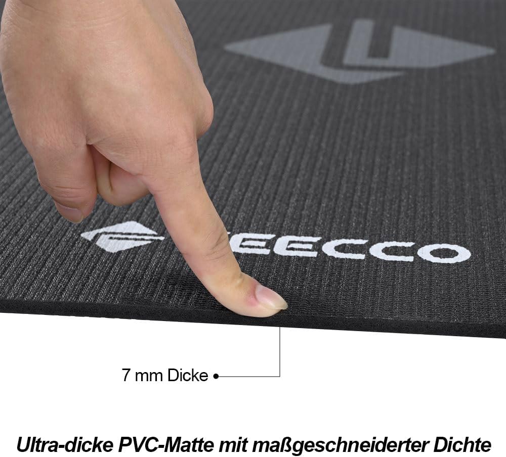 FEECCO Jump Rope Mat, Large Size Non-Slip Jump Rope Pad for Indoor Floor and Outdoor Concrete, 7mm Thick High-Density Material Customized for Jump Roping