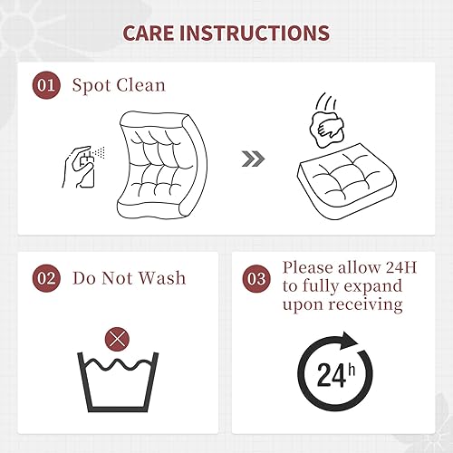 Miniatura 8 de HAVARGO Cojines para silla mecedora para interiores con respaldo alto, cojines de madera Adirondack para patio, 1 cojín para silla y 1 cojín de