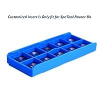 Vista 7 de SpeTool Top&Bottom Bearing Flush Trim Router Bit 1/2 Shank with 10PCS Carbide Inserts Replacement, Woodworking Templates Patterns Bits Industrial