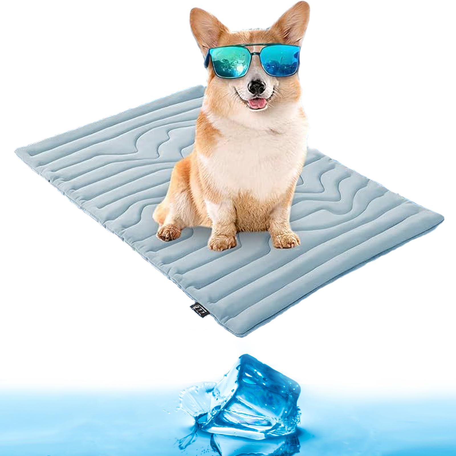 Générique Tapis Rafraîchissant Chien et Chat 150×102cm,Auto-rafraîchissant,Arc-Chill,Réversible,Lavable en Machine 30°C,Antidérapant Imperméable,Résistant aux Griffes,Portable pour lit,Voiture,Voyage
