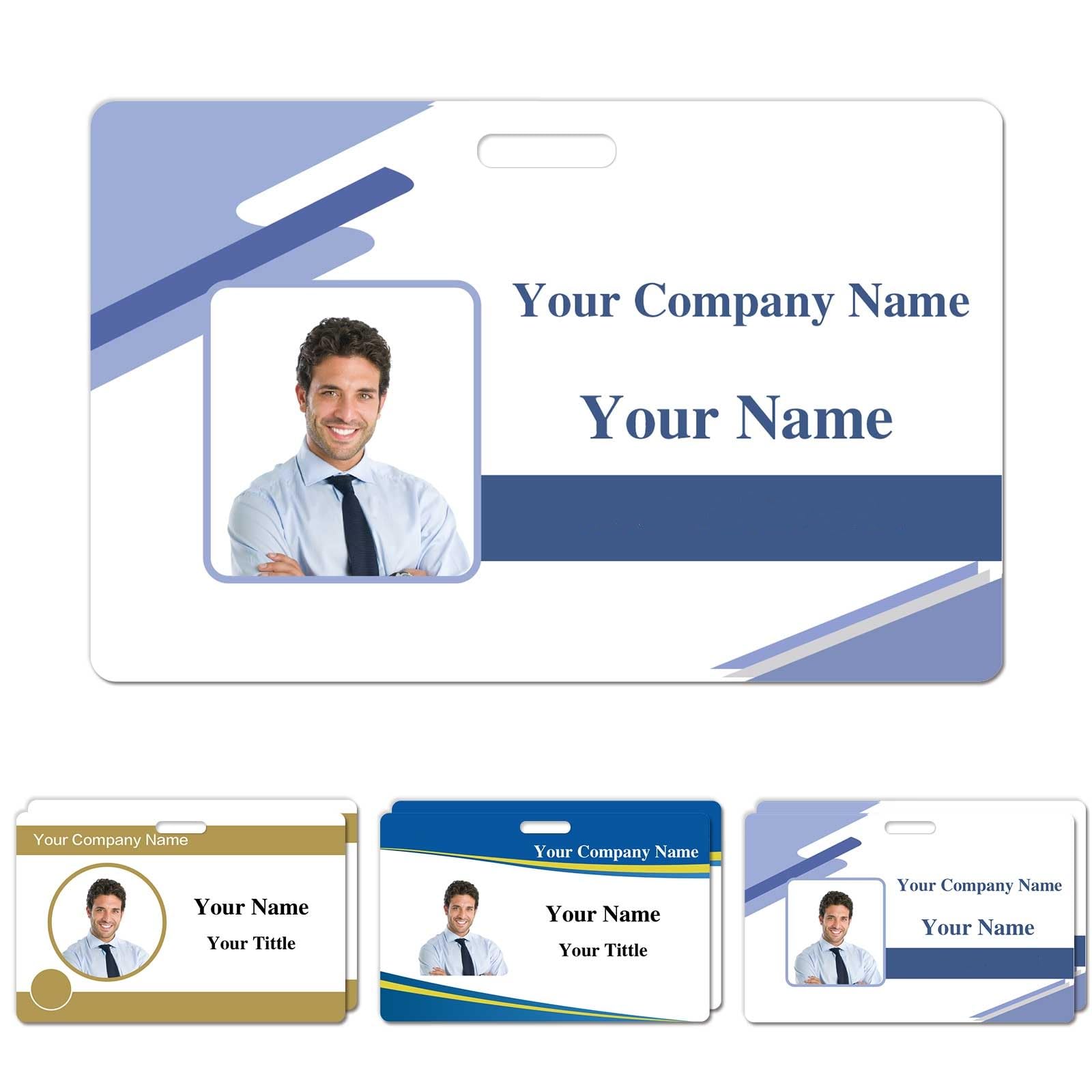 LMWJGXDZ Custom ID Badges - Personalize Your Work Badge with Custom Name & ID Card - Teacher & Event Pass Identification Badges