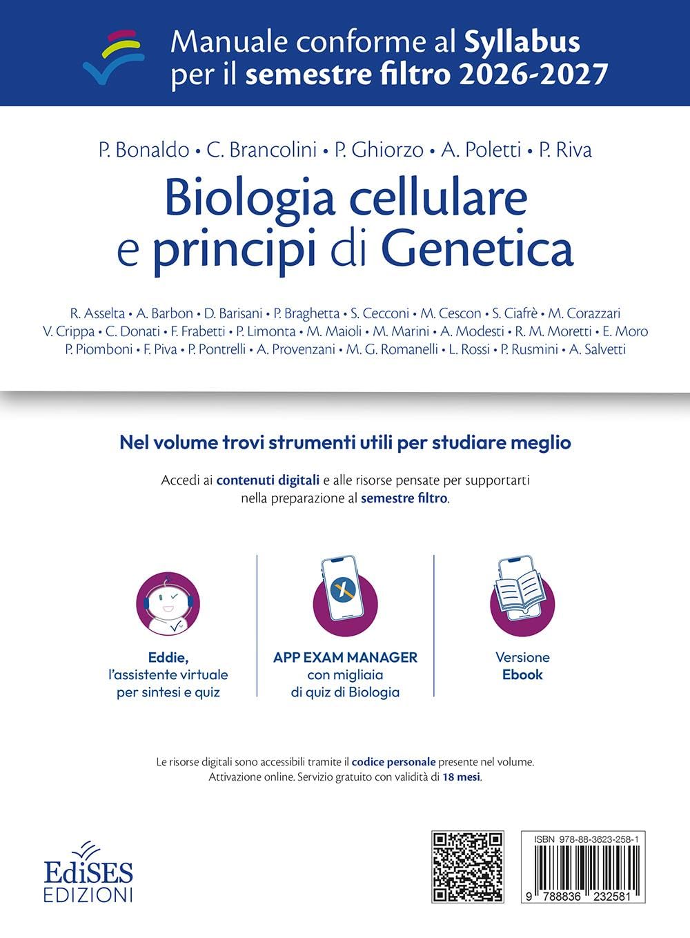 Biologia cellulare e principi di Genetica. Manuale conforme al Syllabus per il semestre filtro 2026-2027. Con assistente virtuale
