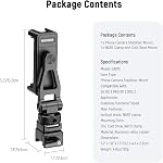 NEEWER Metal Phone Tripod Mount with Cold Shoe NATO Clamp Compatible with DJI RS5 RS4 RS3 Pro RS2 RSC2 Gimbal Stabilizer, 180° Tilt Phone Clip Holder Compatible with iPhone 15 Pro Camera Cage, GA010