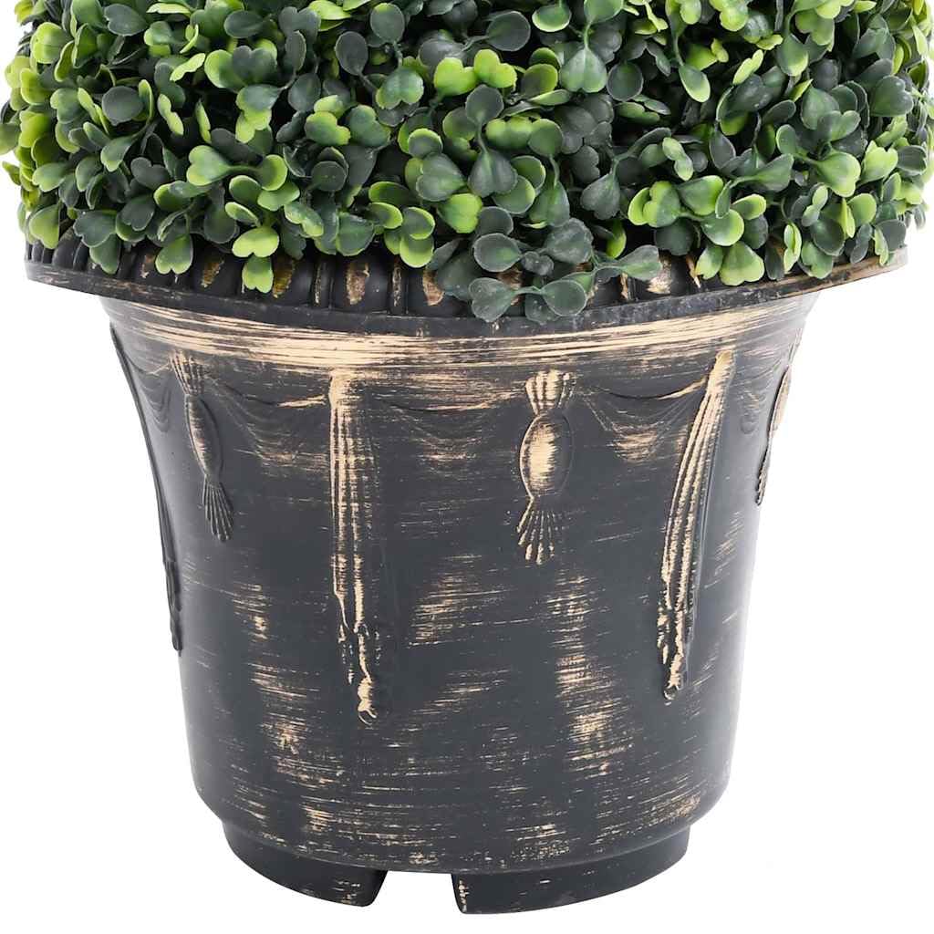 Buis artificiel en forme de spirale Vert 89 cm