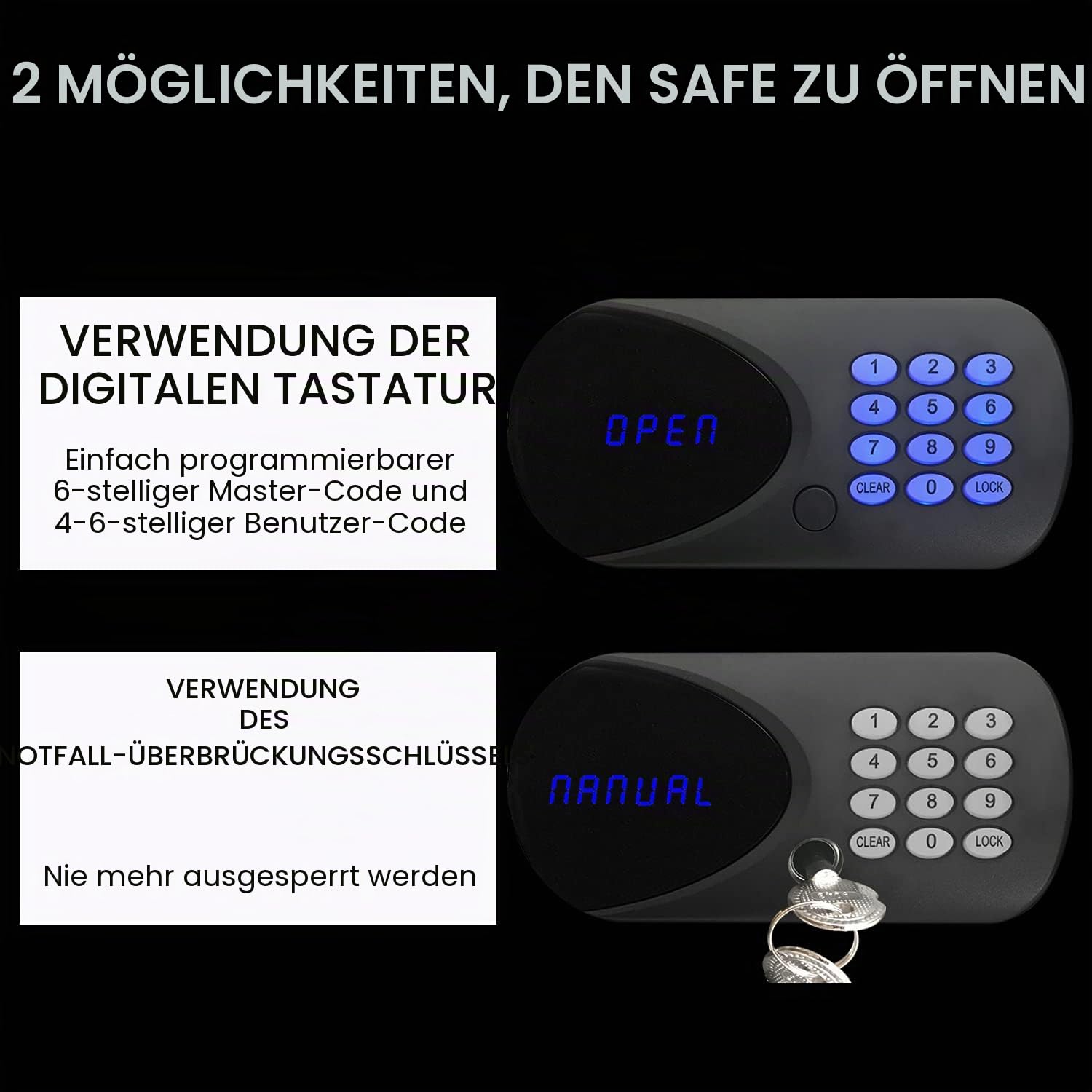 ACS-6 Home Safe, große Laptop-Safe Box für Hotel & Büro