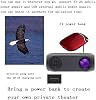 Mini 1080P HD Portable Home Entertainment Video Projectors, Multimedia Home Theater with Remote Controller, Support HDMI, AV, SD, USB,D