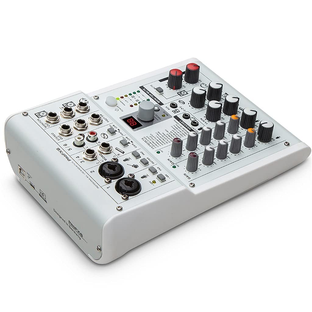 Interfaz de Audio para Mezclador Digital Profesional, Tarjeta de Sonido para DJ, Consola con Equipo de alimentación