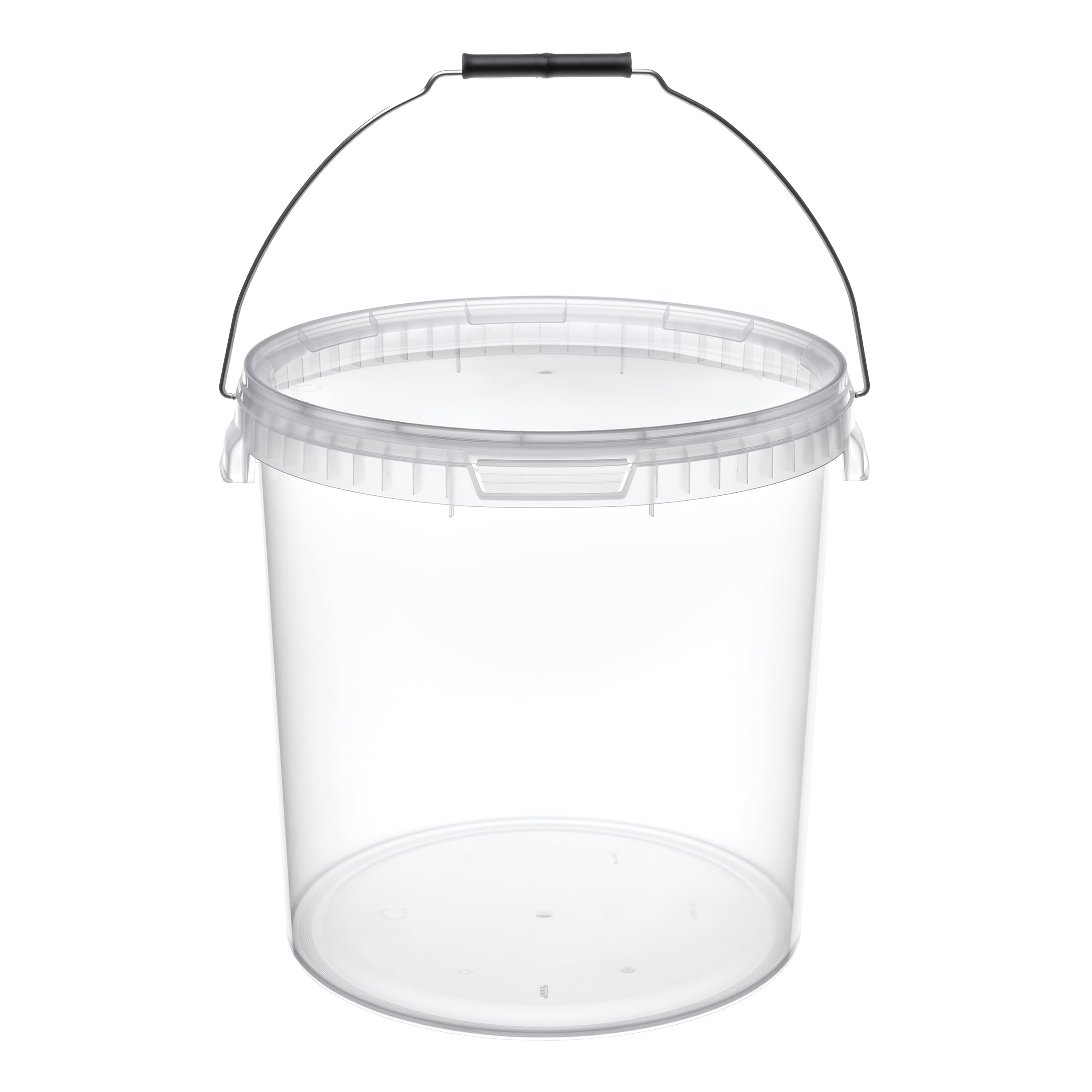 Garronda 20 Liter 5 Stück Eimer mit Deckel Transparent Behälter GD-0116