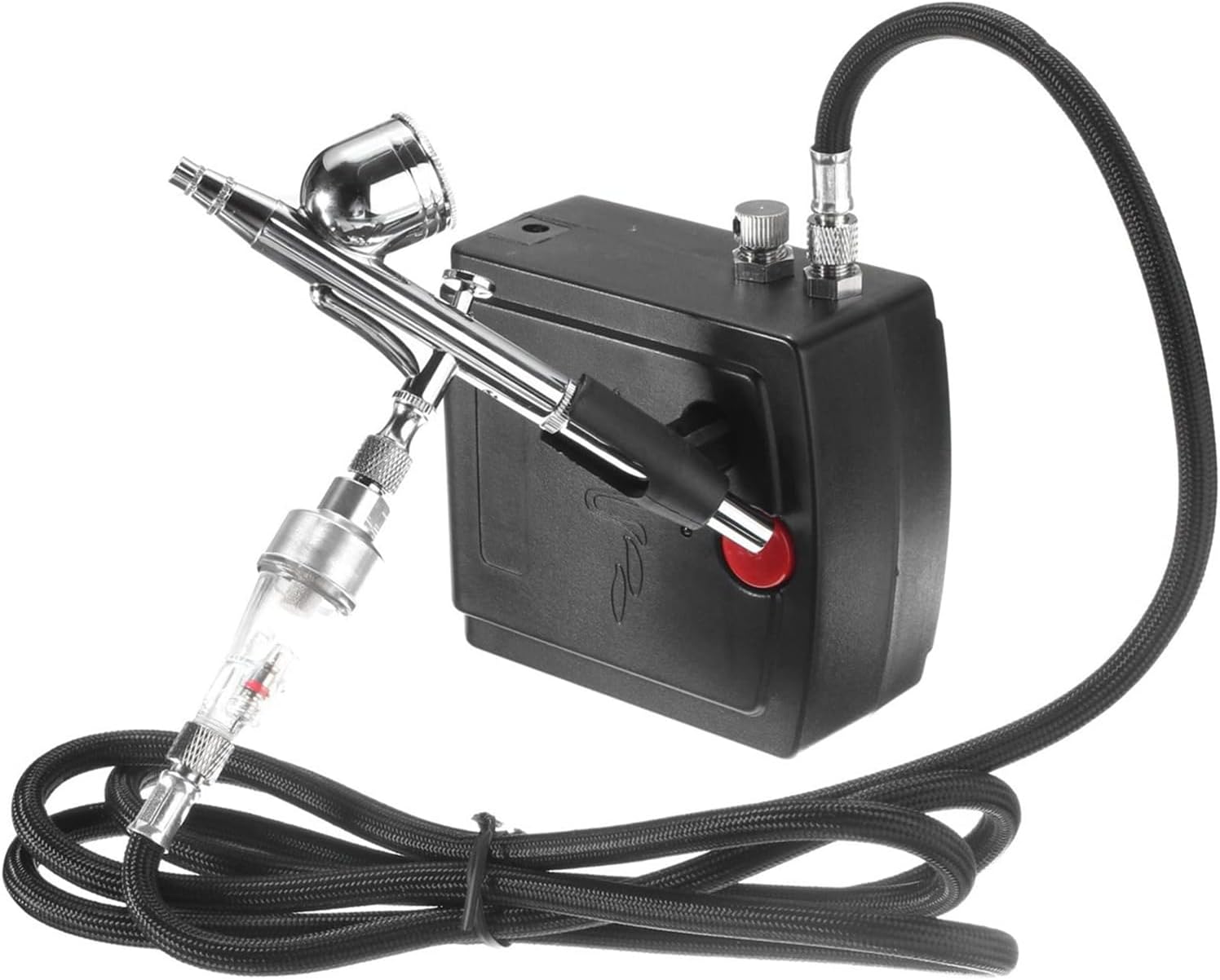 eWINNER 100-250V Professional Gravity Feed Dual Action Airbrush Air Compressor Kit for Art Painting Tattoo Manicure Craft Cake Spray Model Air Brush Nail Tool Set