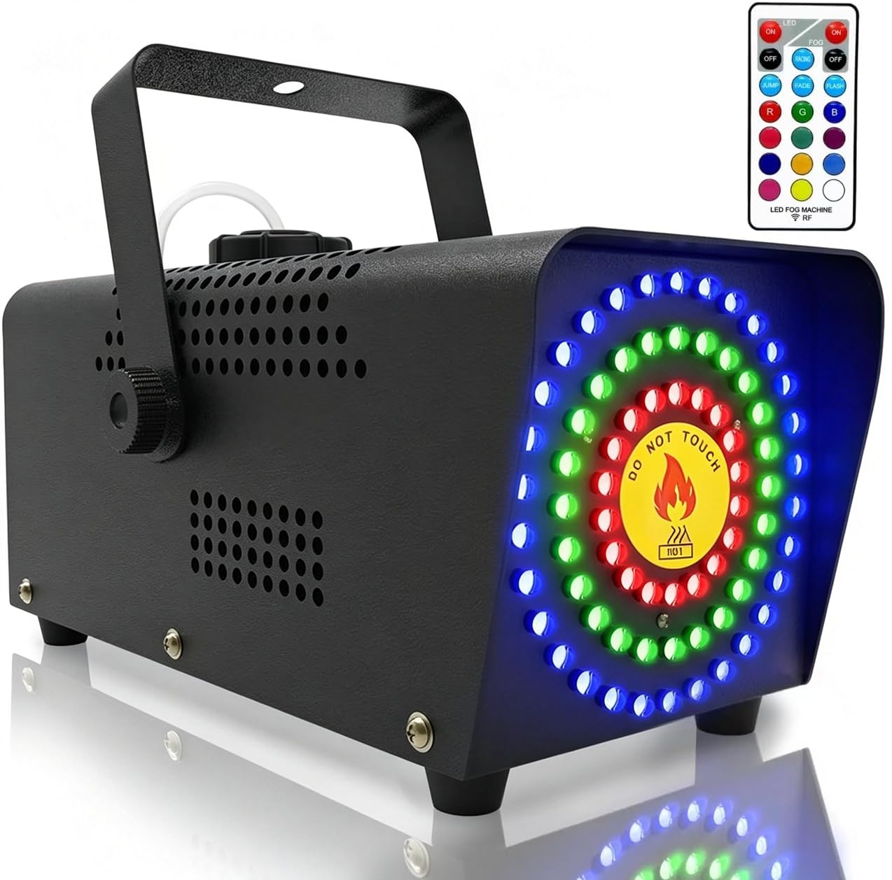 Machine à fumée 500 W avec 72 LED RVB et télécommande pour fête, Halloween