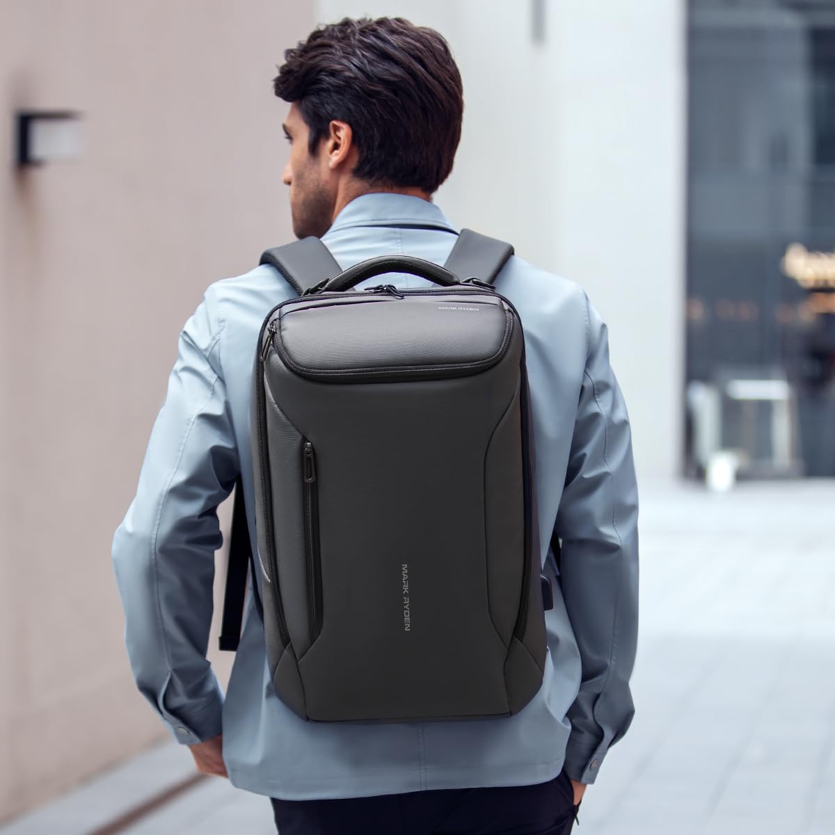 MARK RYDEN Zaino portatile di grande capacità con USB 17.3 pollici/15.6 pollici per gli uomini zaino multifunzione antifurto zaino giorno per business