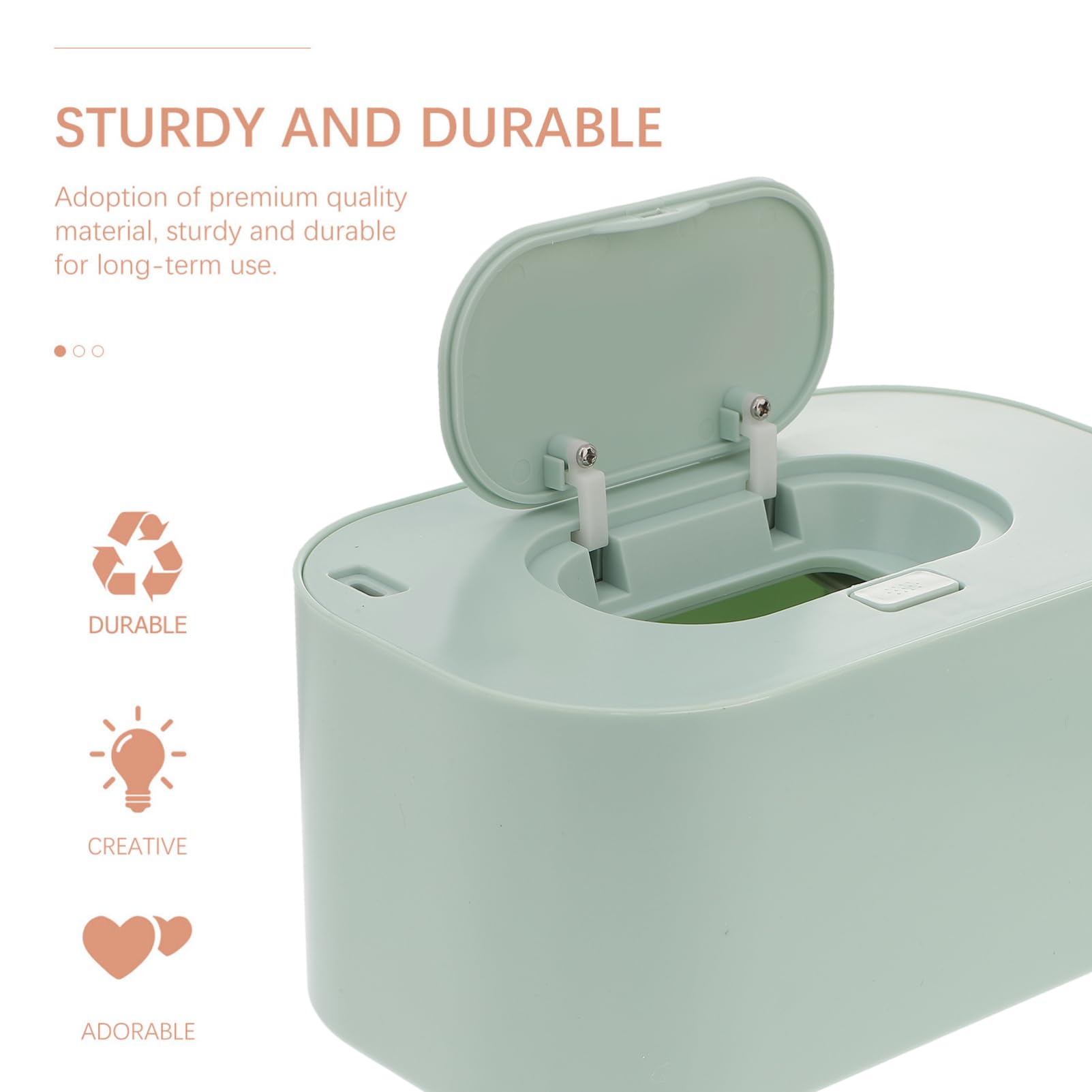 Cabilock 4 Stück USB-Wischtücher-Heizung wipes warmer feuchttücher box feuchttücher erwärmer Körper Reisen mit Wasserflaschen Gewebetuchwärmer wischt Gewebewärmer ab Plastik Green