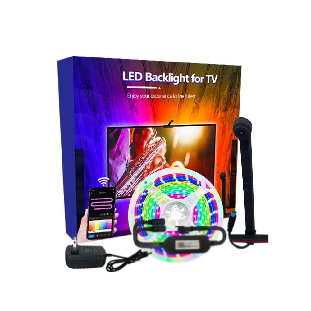 Striscia luminosa a LED for TV,luce gioco a LED con fotocamera su schermo,barra luminosa ambientale for TV con display da 55-75 pollici,barra luminosa LED con sincronizzazione della luce dello schermo