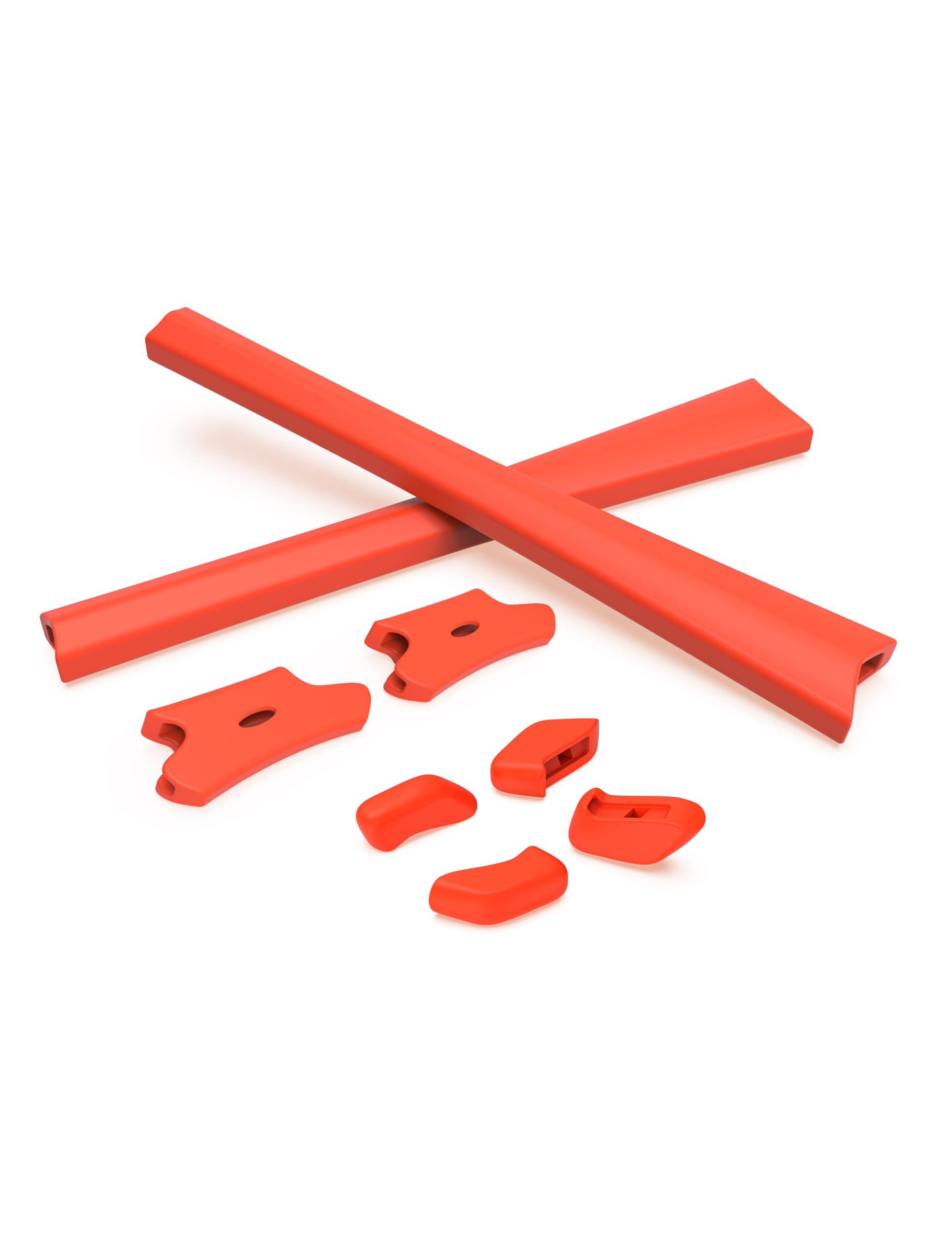 Replacement Nose Pieces &amp; Ear Socks Rubber Kits for Oakley Flak Jacket OO9008/Flak Jacket XLJ OO9009 - Orange
