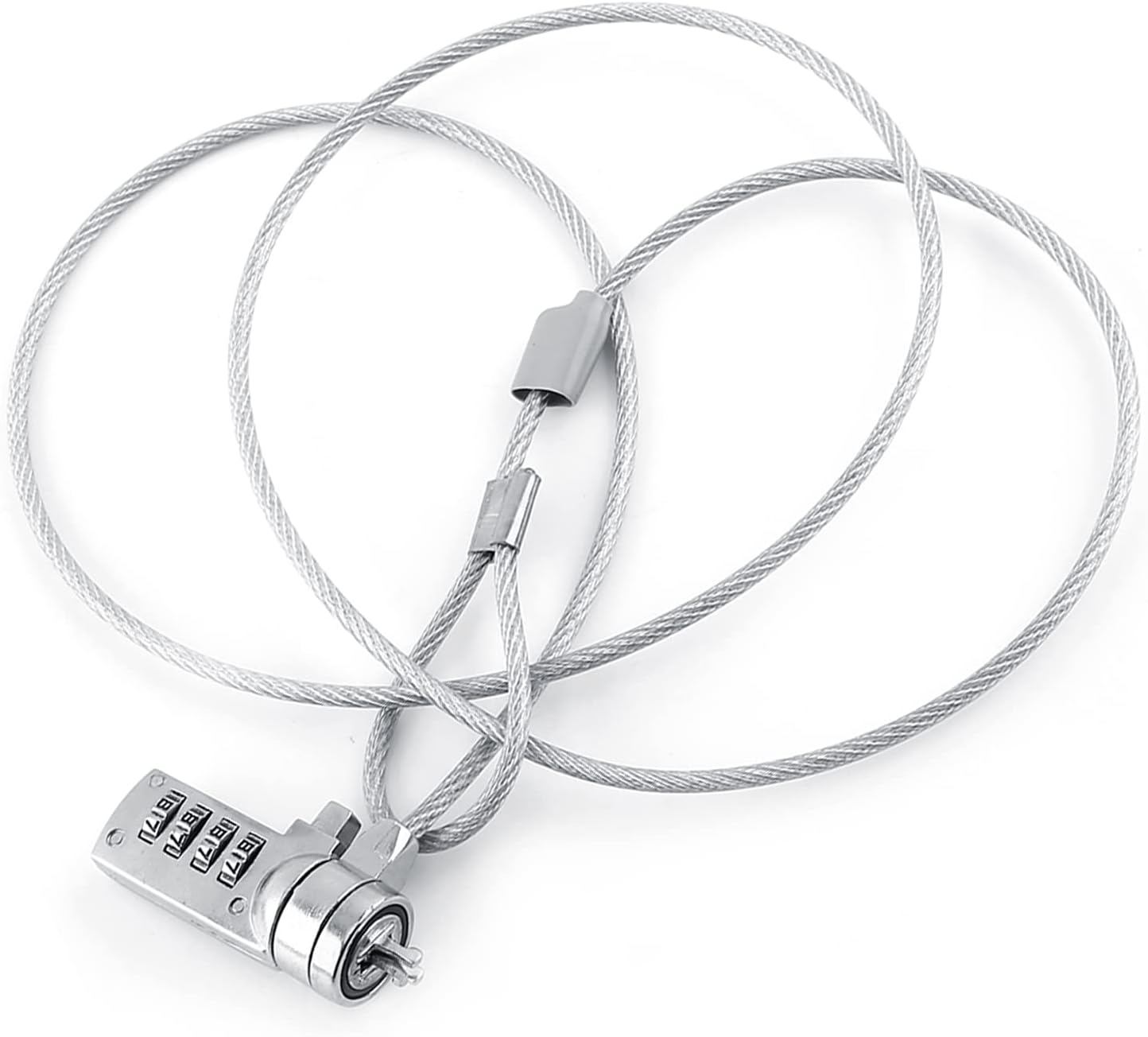 Laptop Lock, 4 Digit Password Combination Security, Security Cable Chain for Office School Cafe Users