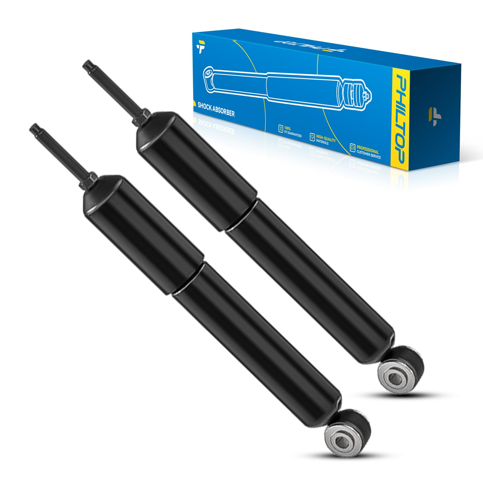 ‌PHILTOP Front Shock Assembly for 2001-2010 Silverado 2500 HD 2001-2010 Sierra 2500 HD 2001-2006 Silverado 1500 HD 2000-2013 Suburban 2500&amp; Yukon XL 2500 37181 * 2 - Quick Fit Suspension Replacement‌
