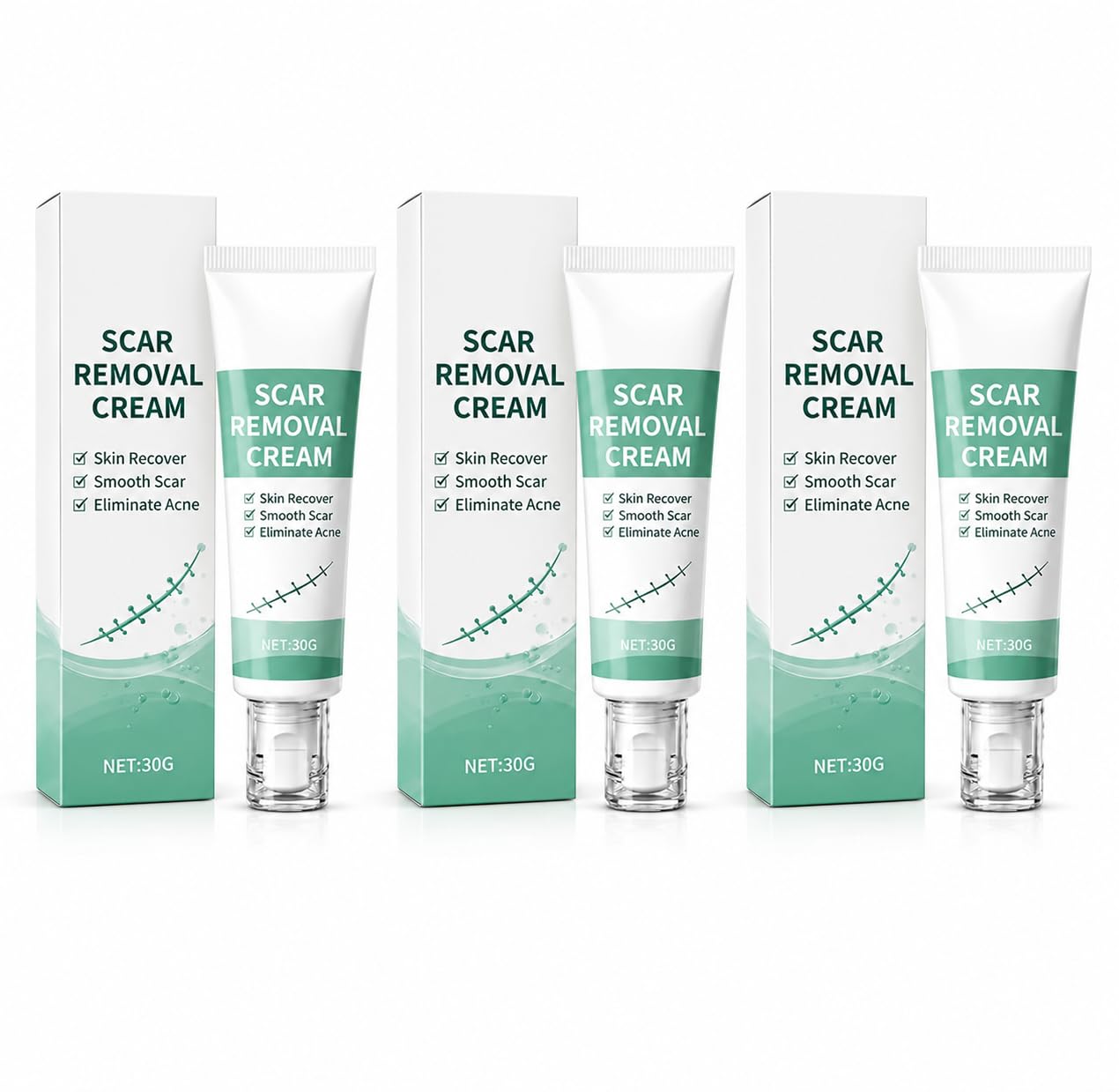 Scar Removal Cream & Silicone Gel | Advanced Scar Care Cream for Old & New Scars | Moisturizing Scar Gel for Face & Body | Suitable for Stretch Marks & Uneven Skin Texture | 30g (pack of 3)-image-18