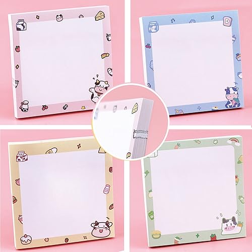 Miniatura 10 de Paquete de 4 notas adhesivas de mariposa, bloc de notas adhesivas de 3 x 3 pulgadas, bloc de notas adhesivas de mariposa Kawaii, bloc de notas