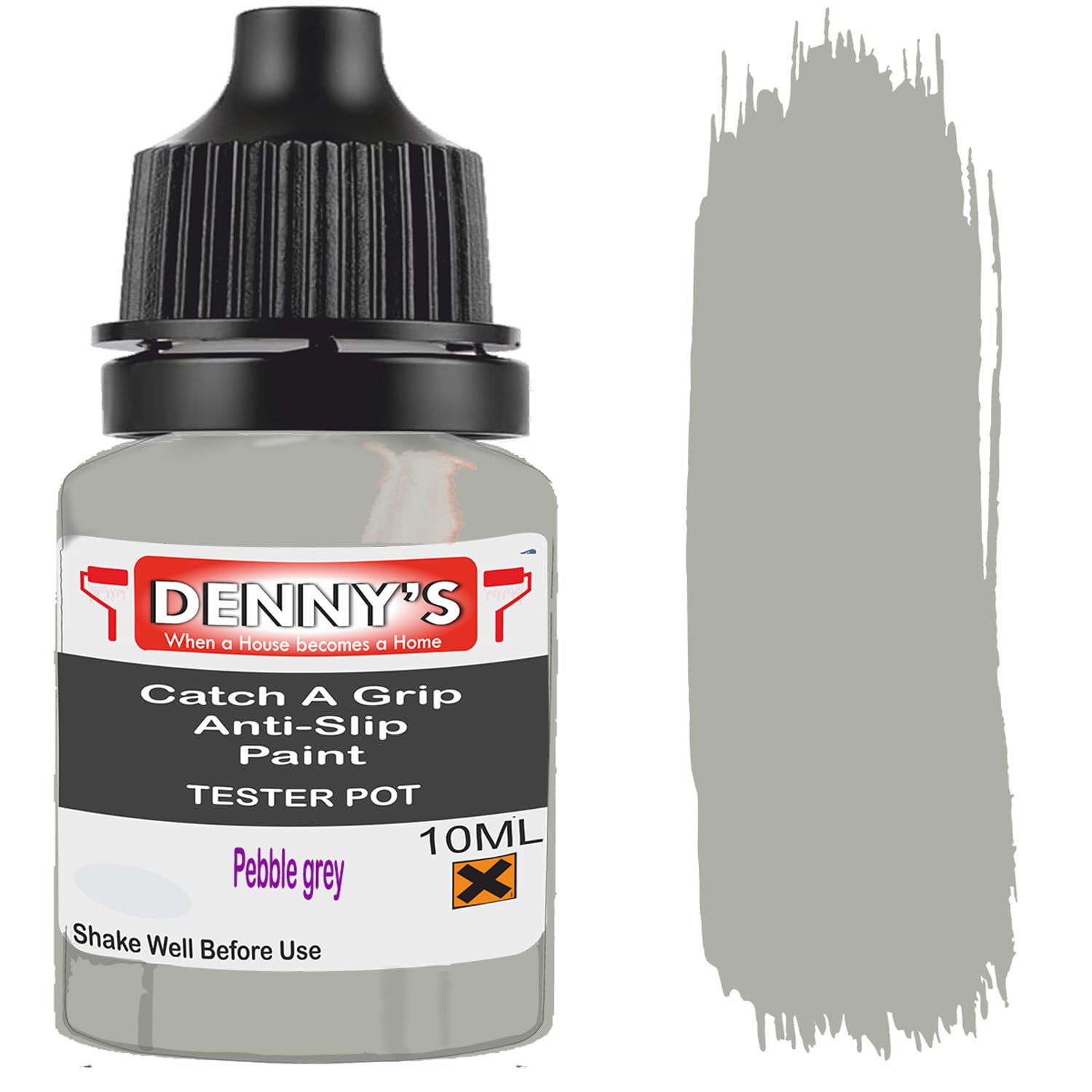 Catch A Grip Anti Slip Floor Paint – Non Slip Coating for Steps, Railings & Garages – 170 Colours, High Adhesion, Quick Dry, Multiple Sizes (Pebble grey, 10ml Tester Pot) — image 1