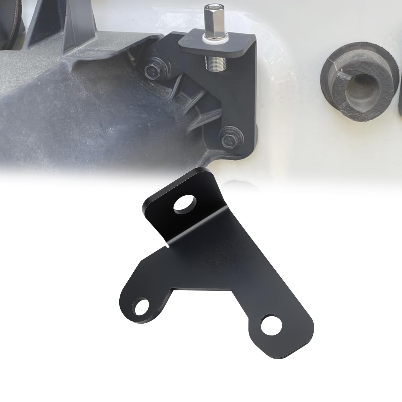 CB Radio Antenna Spare Tire Mount Bracket for 2007-2018 Jeep Wrangler JK JKU Unlimited Rubicon Sahara 2/4 Door, No-Drill Steel Antenna Holder for Offroad Ham Radio Scanner Whip Antennas
