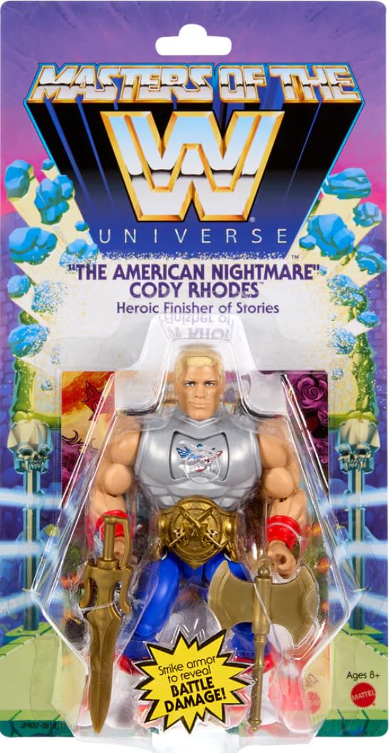 WWE x Masters of the Universe The American Nightmare Cody Rhodes Series 9 Mattel Wrestling Action Figure Toy Wrestler