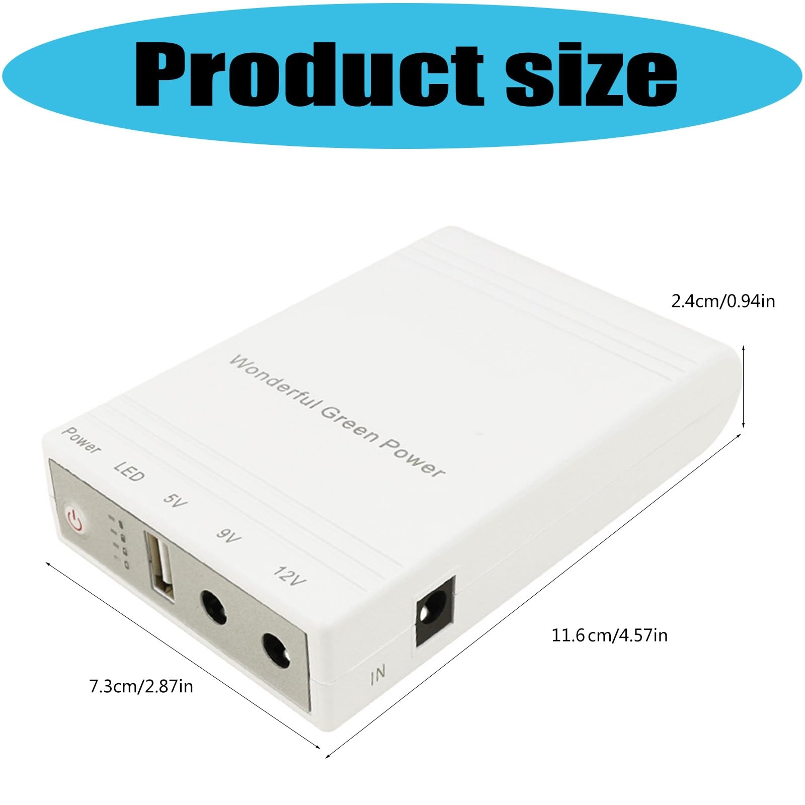 24W 5V 9V 12V Gruppo di continuità Adattatore di Alimentazione di Backup 10400mAh Gruppo di continuità per WiFi Router Modem Backup Power