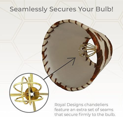 Miniatura 3 de Royal Designs, Inc. Pantalla de araña de tapa dura CS-962-6-6, puntada de piel de vaca, 3 x 6 x 4.5