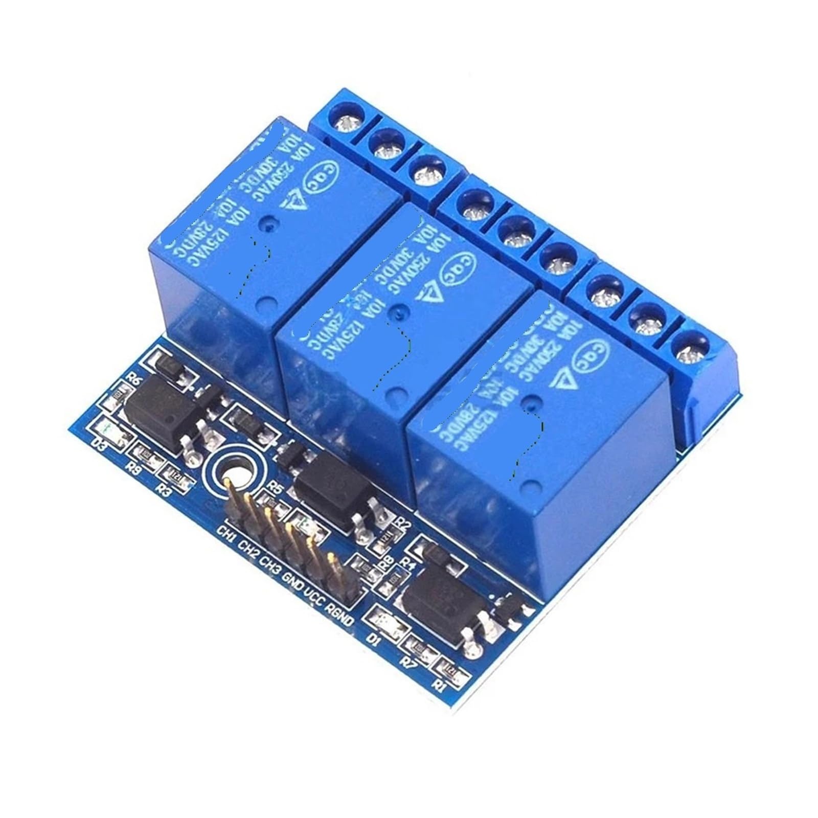 3,3 V 5 V Relaismodul 5 mA mit Optokoppler-Isolations-kompatiblem Signal(10 Pcs)
