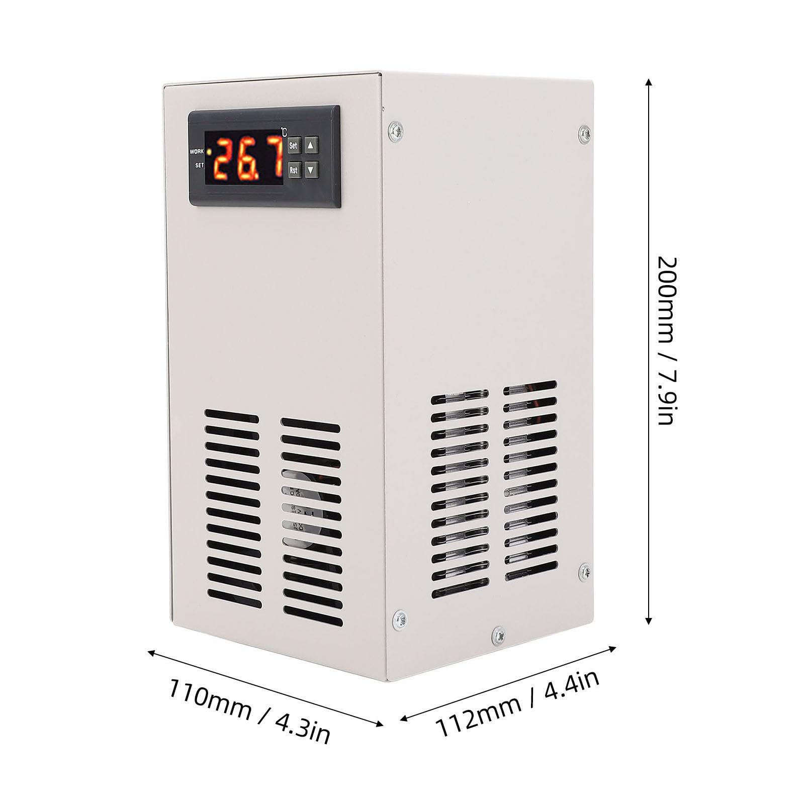 Enfriador de agua para acuario, enfriador de agua inteligente con wifi, pantalla digital, silencioso, temperatura constante, para tanque de peces de 20 l, adopta material de aleación de acero