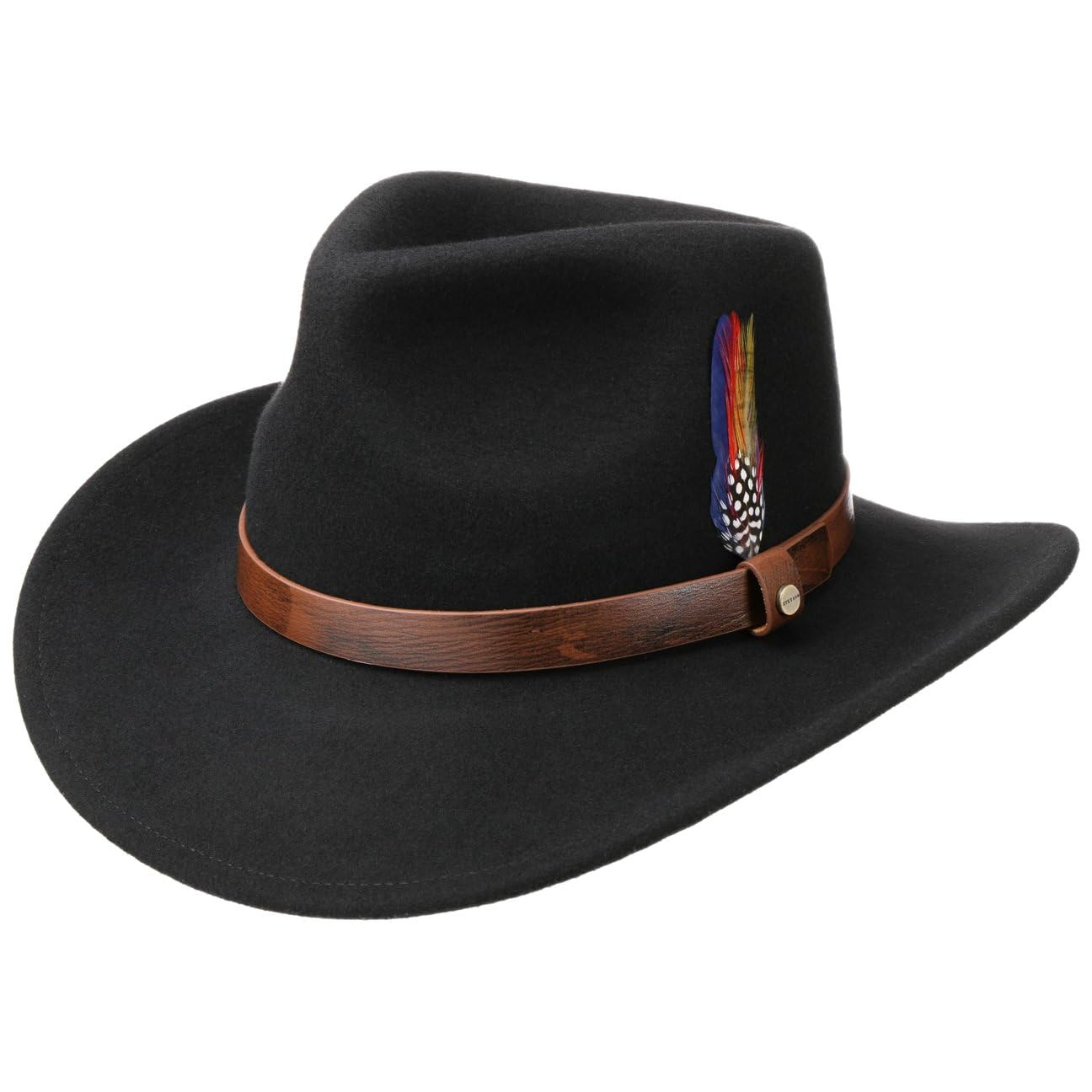 Stetson Oklahoma Sombrero Western de Fieltro de Lana Hombre Todo el ano
