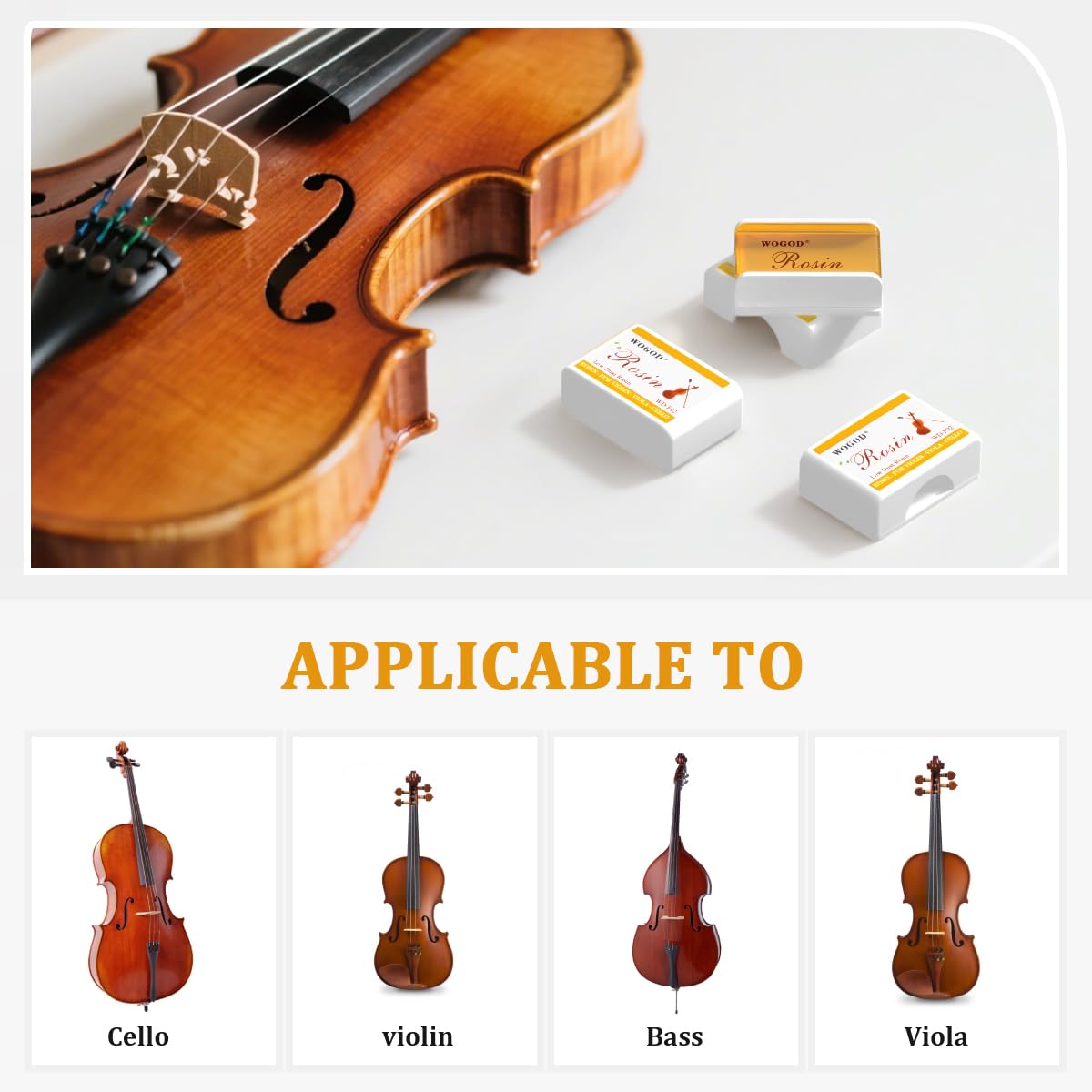 Lot de 20 colophanes légères à faible poussière pour archets pour violon, alto et violoncelle (F02 - Lot de 20)