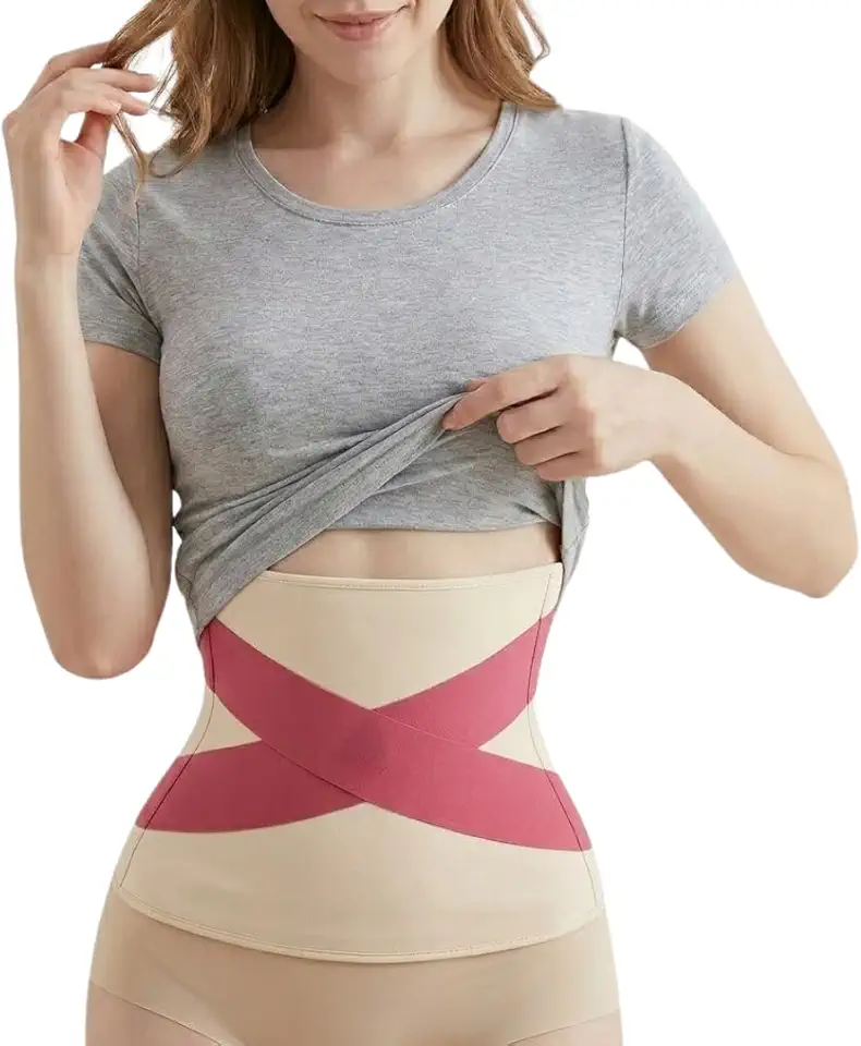 Cinta Faixa Modeladora Feminina Abdominal Alta Compressão Elástica, Modelador de Cintura Redutor de Barriga para Uso Diário